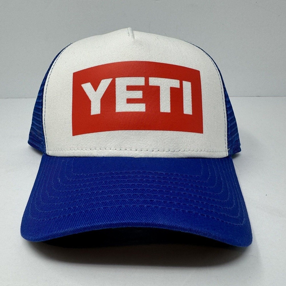 YETI Trucker Hat American Logo Red White Blue Spirit of 76 Snapback Cap NWT
